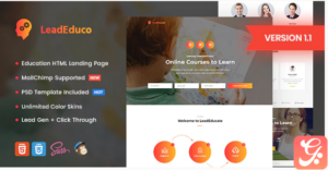 LeadEduco - Education HTML Landing Page Template