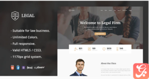 Legal - Law Firm OnePage HTML Template