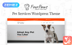 Four Paws - Pet Services Multipurpose Classic Elementor Tema WordPress №77545