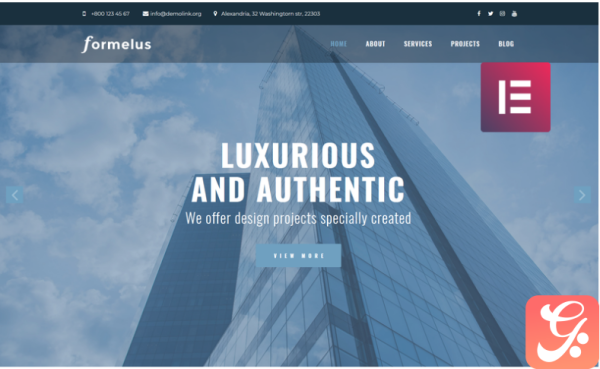 Formelus - Architecture Multipurpose Modern Elementor WordPress Theme