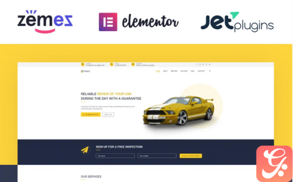 Fraks - Car Repair Multipurpose Classic Elementor WordPress Theme