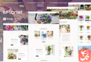 eFlorist - Flower Boutique & Decoration Elementor Template Kit