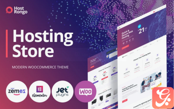 Host Rongo Hosting Store ECommerce Modern Elementor WooCommerce Theme