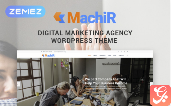 Machir Digital Marketing Agency Multipurpose Modern Elementor WordPress Theme