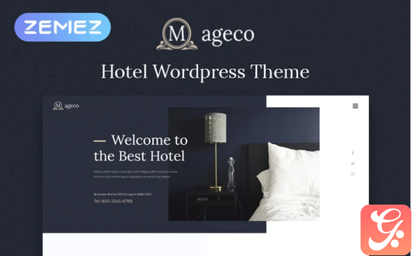 Mageco Hotel Multipurpose Minimal Elementor WordPress Theme