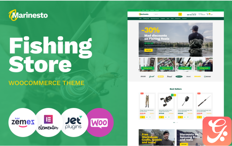 Marinesto - Fishing ECommerce Classic Elementor WooCommerce Theme