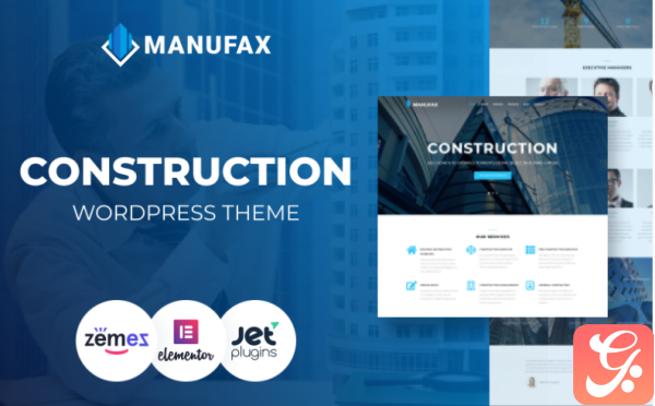 Manufax Construction Multipurpose Creative Elementor WordPress Theme