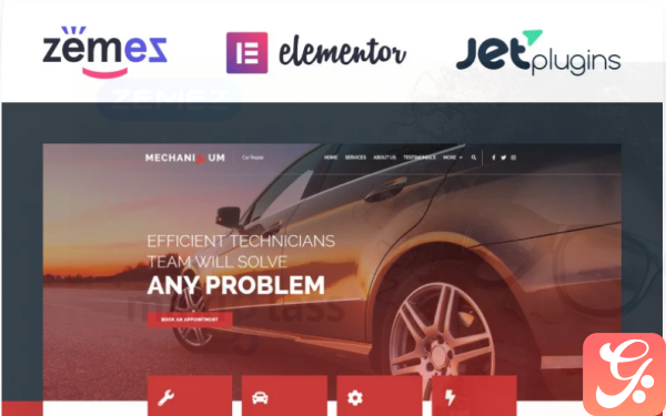Mechanicum Car Repair Elementor WordPress Theme