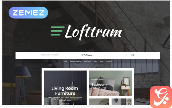 Lofttrum Furniture Online Shop Elementor WooCommerce Theme