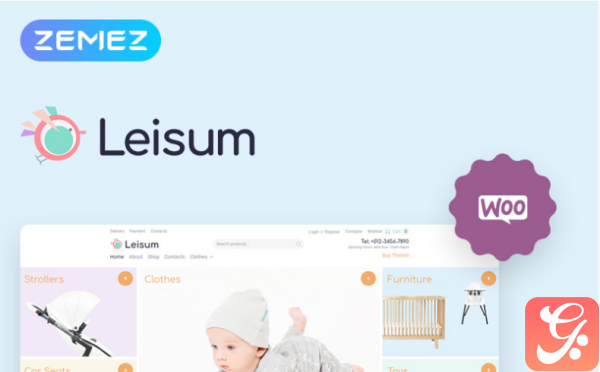 Leisum Kids Store ECommerce Minimal Elementor WooCommerce Theme