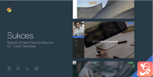 Sukces - Neat Personal Resume CV vCard Template