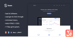 Sware SaaS & Software Landing HTML5 Page Template