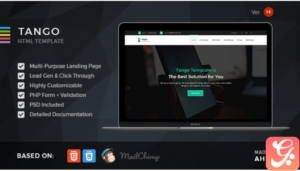 Tango - Responsive Multi-Purpose Landing Page