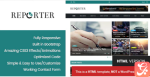 Max Reporter - HTML Magazine Template