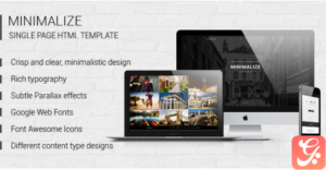 Minimalize | Multipurpose OnePage HTML Template