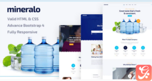 Mineralo - Bottled Water Delivery Service For Home & Office HTML Template