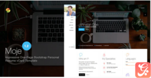 Moje. - Responsive Bootstrap Personal Resume vCard HTML/CSS Theme