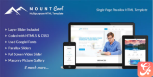 Mountcool - Multipurpose One Page Parallax Html Portfolio