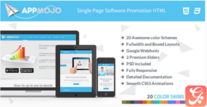 App Mojo - Software Landing Page HTML
