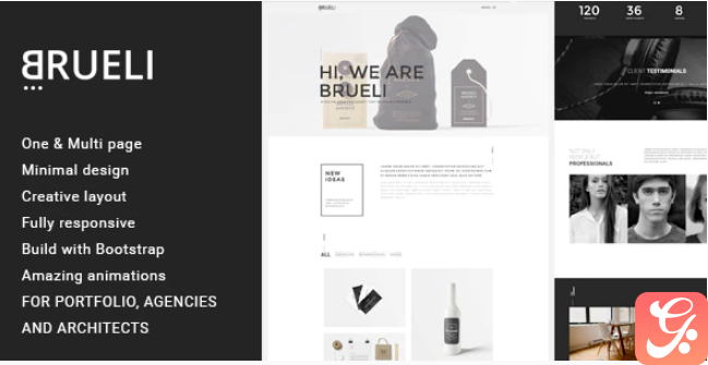 Brueli - Minimal Portfolio / Agency / Architect WordPress Theme