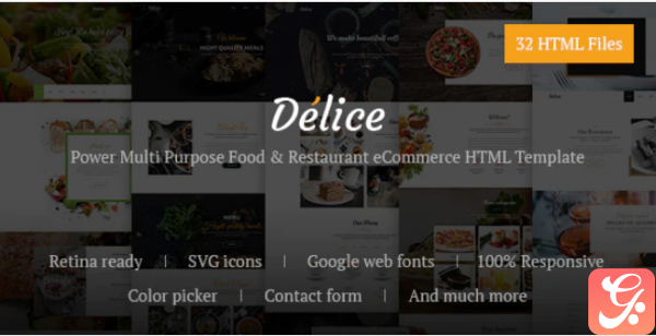 Delice Power Multi Purpose Food Restaurant eCommerce HTML Template