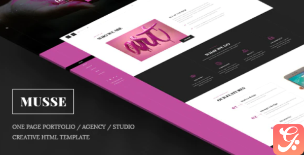 Musse One Page Portfolio Agency Studio Creative Html Template