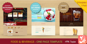 Food & Beverage Company One Page HTML