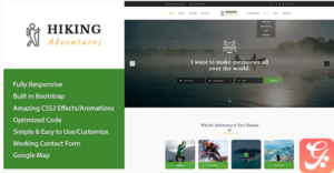 Hiking Adventures - Outdoors HTML Template