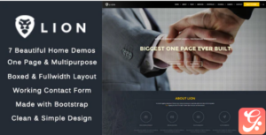 Lion - One Page & Multipurpose HTML Theme