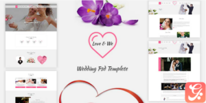 Love & We Wedding PSD Template