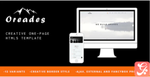 Oreades - Creative One-Page HTML5 Template