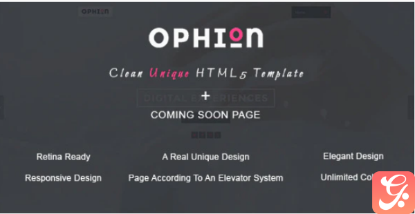 Ophion Clean Unique HTML5 Template