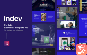 Indev - Portfolio Elementor Template Kit For Developer