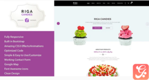 Riga - Candy & Sweets HTML Template