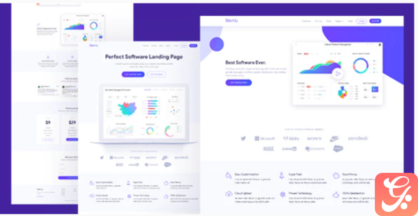 Software SaaS App Landing Page Template %E2%80%94 Startly