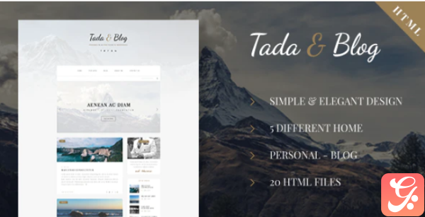 Tada Blog Personal HTML Theme