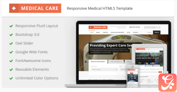 Medical Care Responsive HTML5 Template