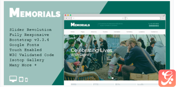 Memorials Funeral Cemeteries HTML5 Template