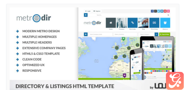 Metrodir Directory Listings HTML Template