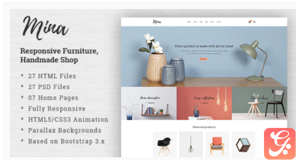 Mina Responsive Furniture Handmade Shop Blog HTML5 Template