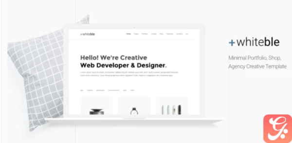 Whiteble Minimal Portfolio Agency Shop Creative HTML Template