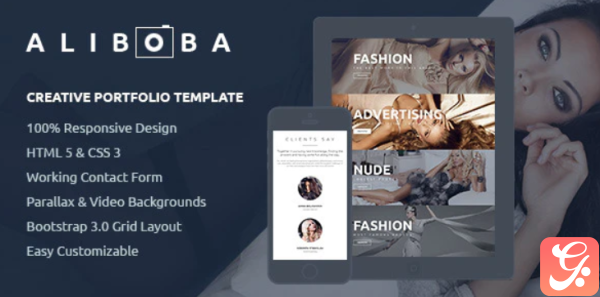 Aliboba One Page Creative Portfolio Template