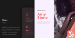Volos - One Page Resume HTML Template