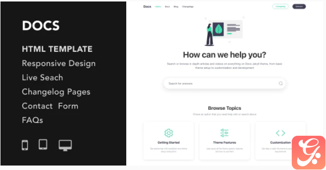 Docs - Documentation and Manual HTML5 Responsive Template