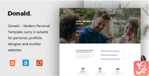 Donald - Personal Onepage HTML Template