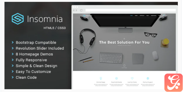 Insomnia Beautiful and Modern HTML 5 CSS 3 Corporate Template