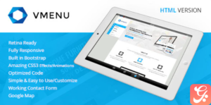 Vertical Menu - Responsive HTML Template