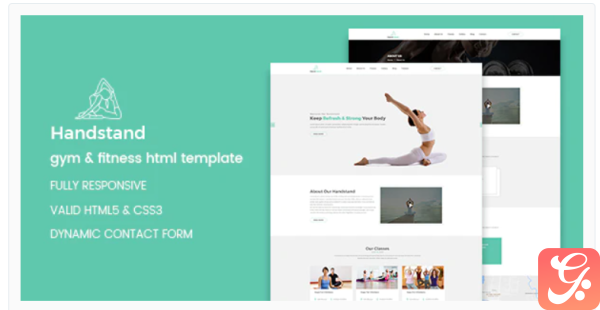 Handstand Yoga and Fitness HTML Template