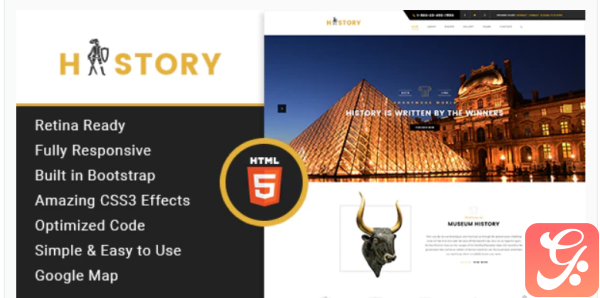 History Museum Exhibition HTML Template
