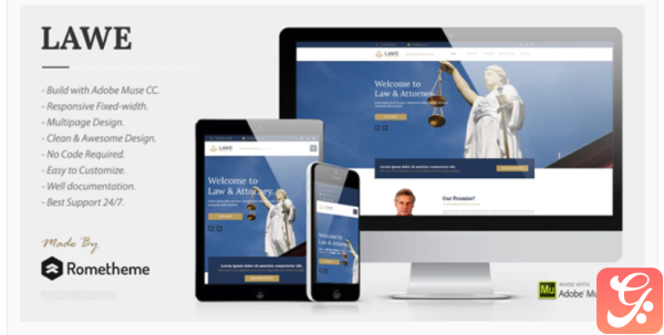 LAWE Lawyer and Attorney Muse Template